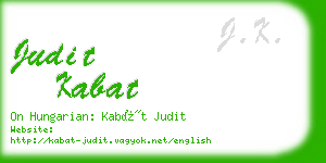 judit kabat business card